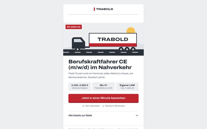 Vorschau der Beispielseite Trabold Logistik